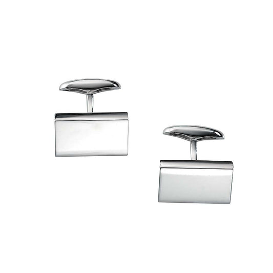 Sterling Silver Engravable Rectangular Cufflinks
