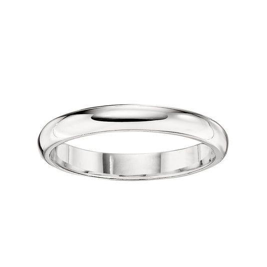 Platinum 3mm Medium Dome Wedding Band