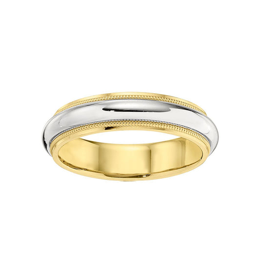 Platinum and 18K Yellow Gold 5.5mm Seamless Band