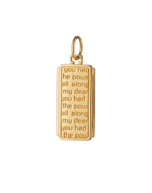 18K Yellow Gold Dorothy Medallion with Quote