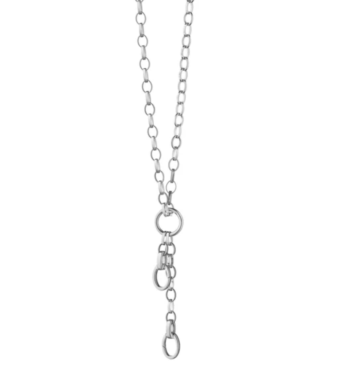 Sterling Silver 34in Large Belcher Charm Enhancer Chain