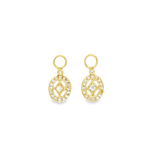 14K Yellow Gold Diamond Earring Charms